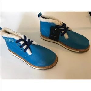 BURRR! Fur Blue Hiking Boots Alaskan Shoe 8